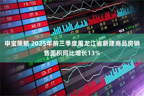 申宝策略 2025年前三季度黑龙江省新建商品房销售面积同比增长13%